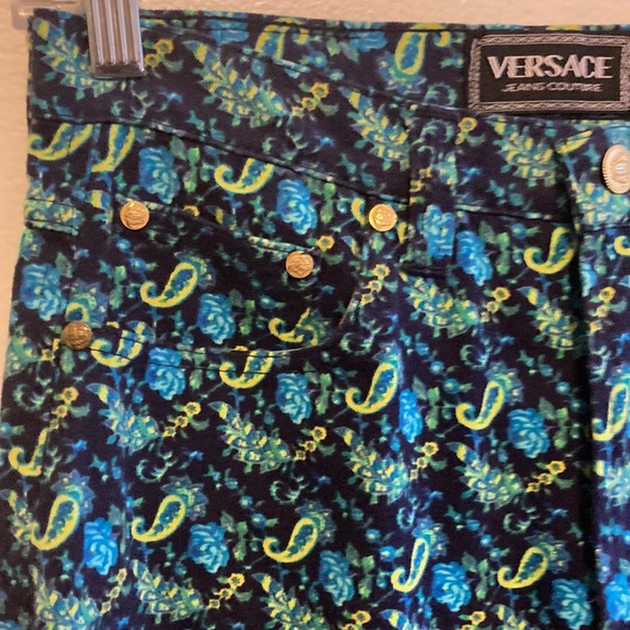 Versace Jean Couture Denim Printed Paisley Skinny Jeans | SZ 27 - Picture 4 of 8